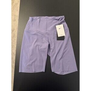 Nike One Dri-FIT Women’s Small Purple Biker Shorts High Rise 8 Training NWT